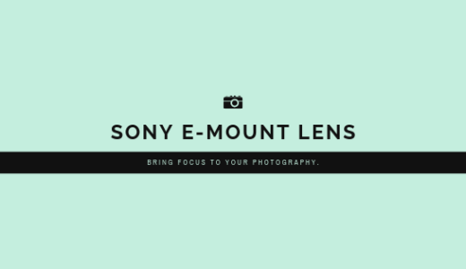 SONY E-MOUNT LENS